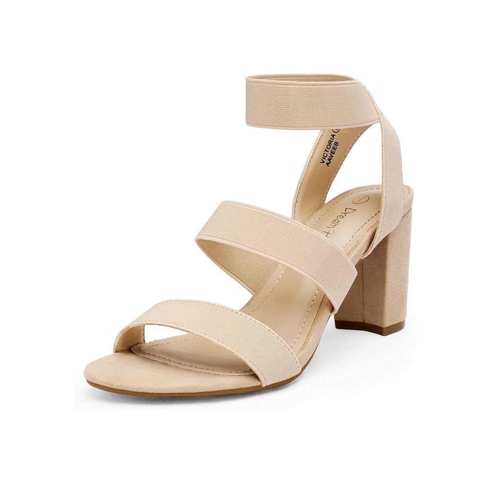 Dream Pairs nude block heels